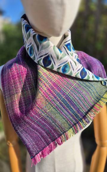 Three Sisters Tweed neck warmer - aurora
