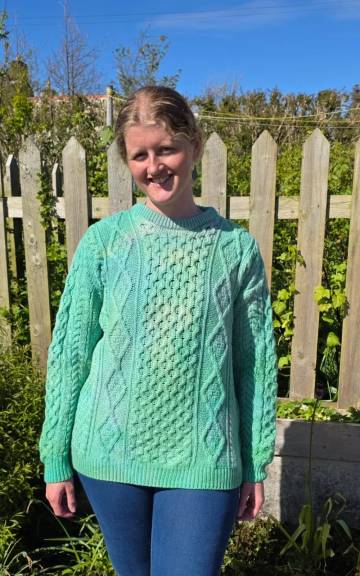 Hand dyed heritage wool jumper  XL