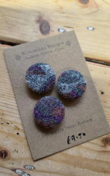 Harris tweed buttons