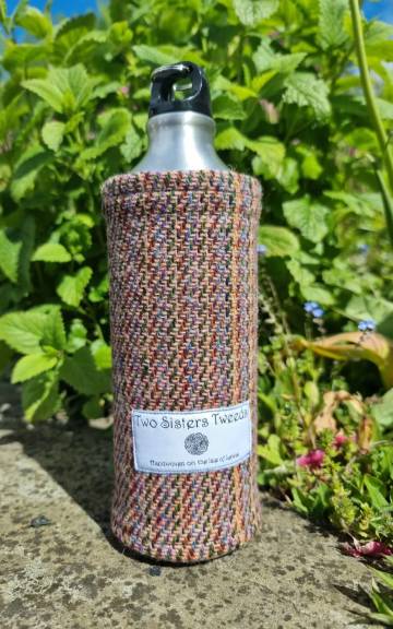 Water bottle with Two Sisters Tweed cover