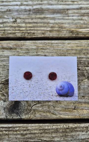 Harris tweed stud earrings