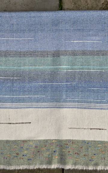 Two Sisters Tweeds landscape wall hanging