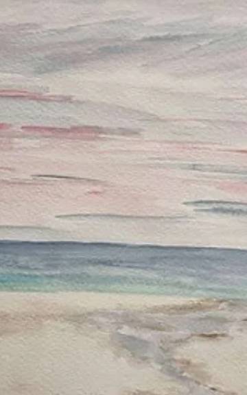 Medium Original watercolour of a seascape