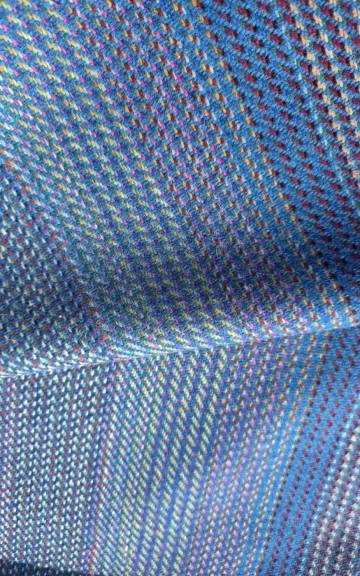Two Sisters Tweed Fabric - blue watercolour