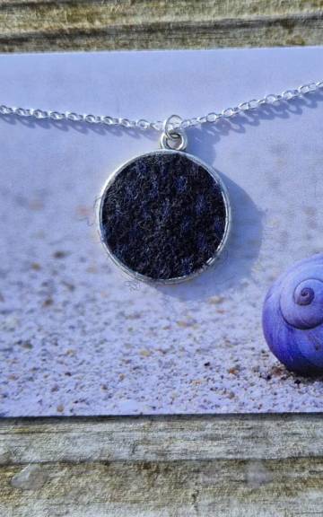 Harris tweed necklace