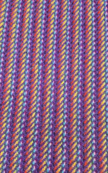 Three Sisters Tweed Fabric - Rainbow - purple