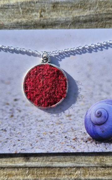 Harris tweed necklace