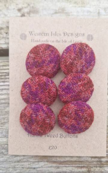 Harris tweed buttons