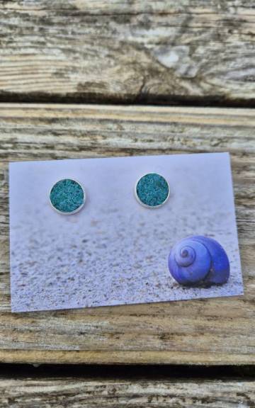 Two Sisters Tweed stud earrings