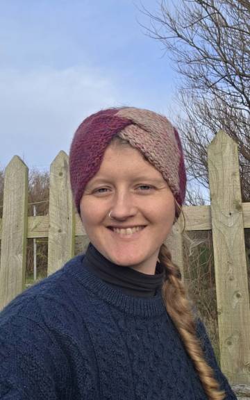Hand Knitted camel and cashmere headband
