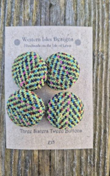 Three Sisters Tweed Buttons - 2 2