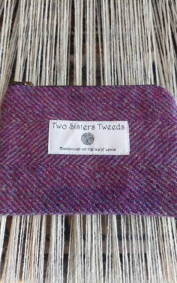 Two Sisters Tweed Zip Purse