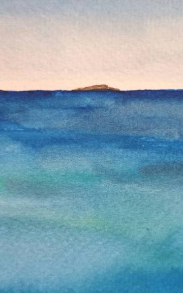 Mini Original Watercolour of bosta beach