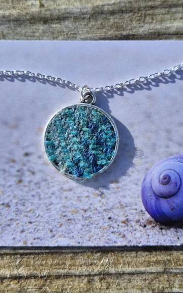 Harris tweed necklace