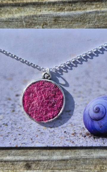 Harris tweed necklace