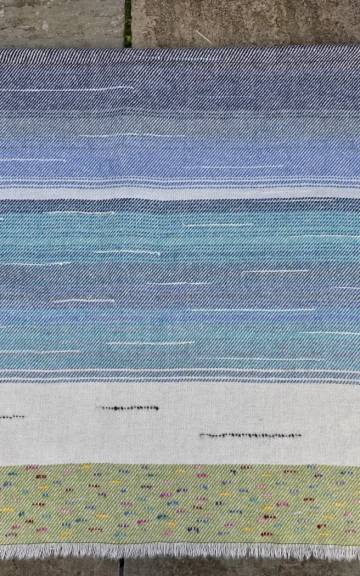 Two Sisters Tweeds landscape wall hanging