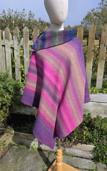 Two Sisters Tweed Poncho Cloak - Aurora