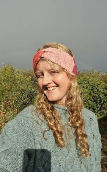 Hand Knitted alpaca headband