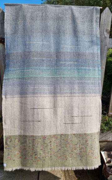 Two Sisters Tweeds landscape wall hanging or throw
