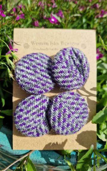 Harris tweed buttons