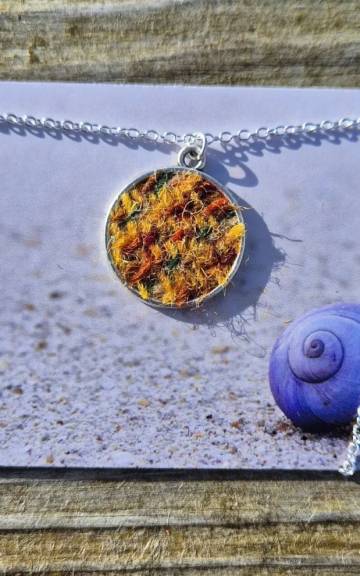 Two Sisters Tweed necklace