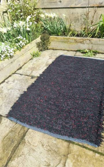 Handwoven pure wool rug