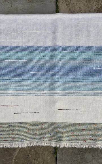 Two Sisters Tweeds landscape wall hanging