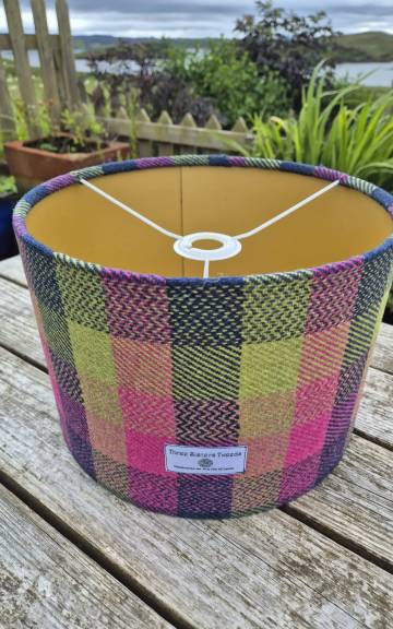 Two Sisters Tweed luxury lampshade 30cm ceiling - aurora