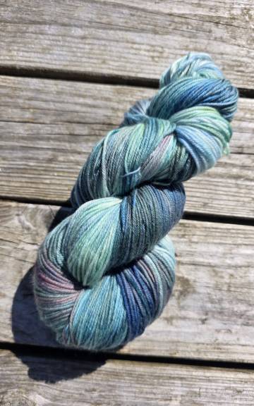 Hand-Dyed Yarn: 100% Merino, 4 ply - 1 3