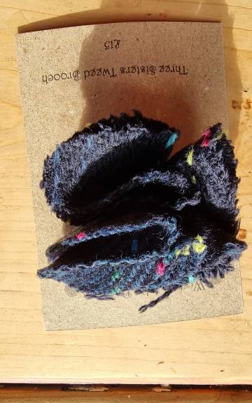 Three Sisters Tweed pin brooch