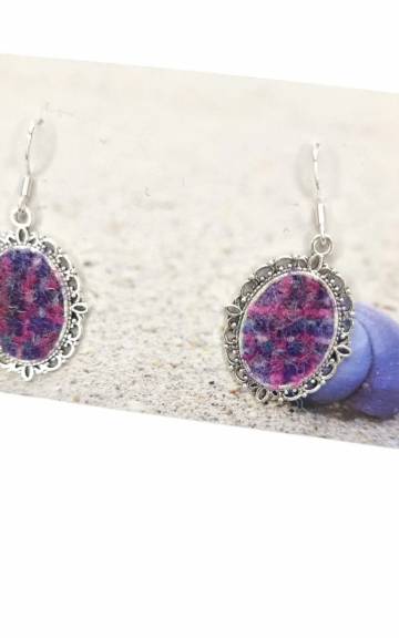 Two Sisters Tweed earrings