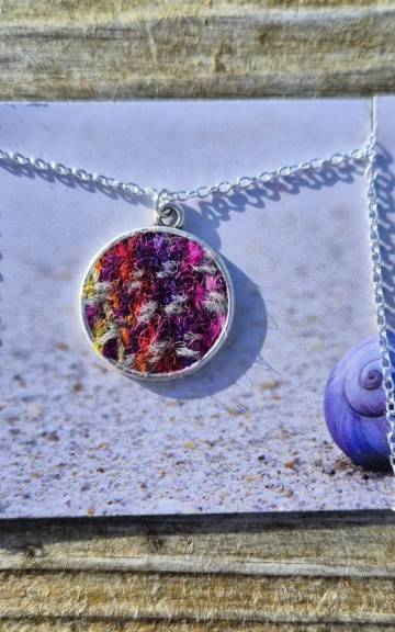 Two Sisters Tweed necklace