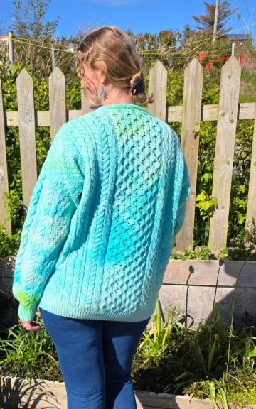 Hand dyed heritage wool jumper L