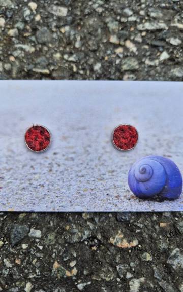 Two Sisters Tweed stud earrings