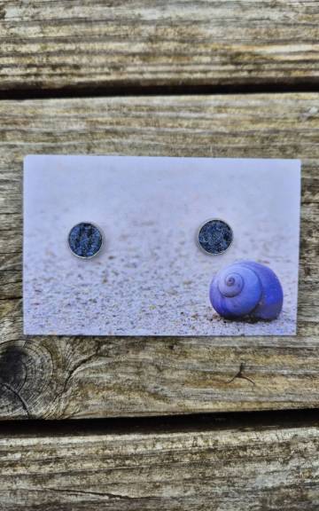 Harris tweed stud earrings