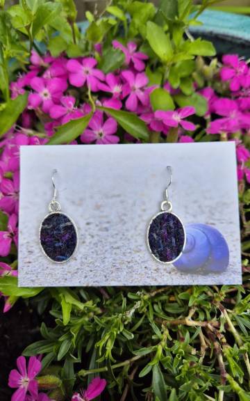 Two Sisters tweed earrings