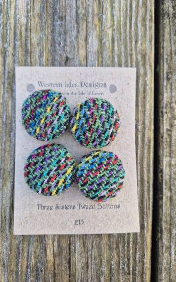 Three Sisters Tweed Buttons - 4 2