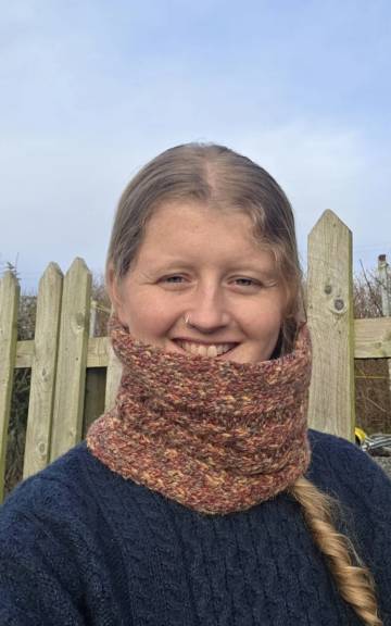 Hand Knitted wool blend neckwarmer