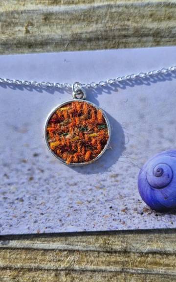 Two Sisters Tweed necklace