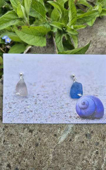Sea Glass stud earrings