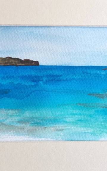 Mini Original Watercolour of bosta beach