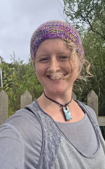 Hand Knitted thistle hat