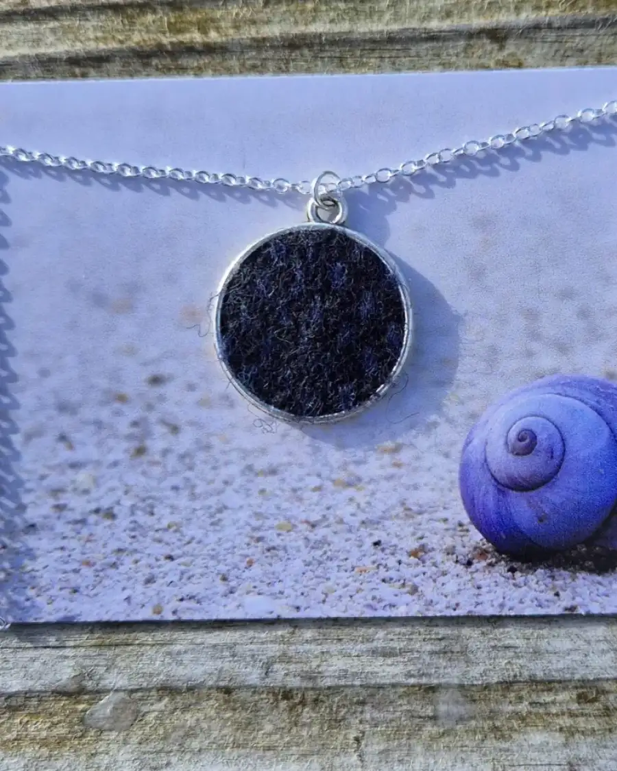 Harris tweed necklace