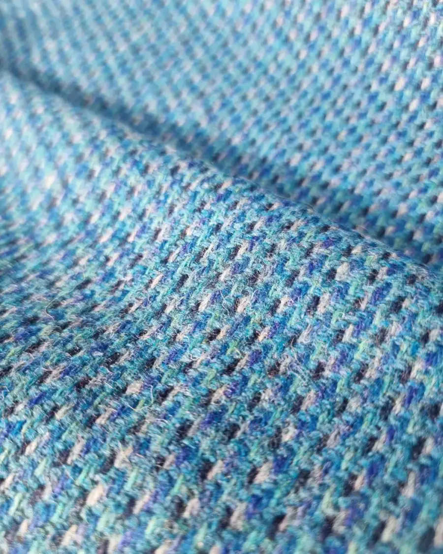 Two Sisters Tweed Fabric - sea