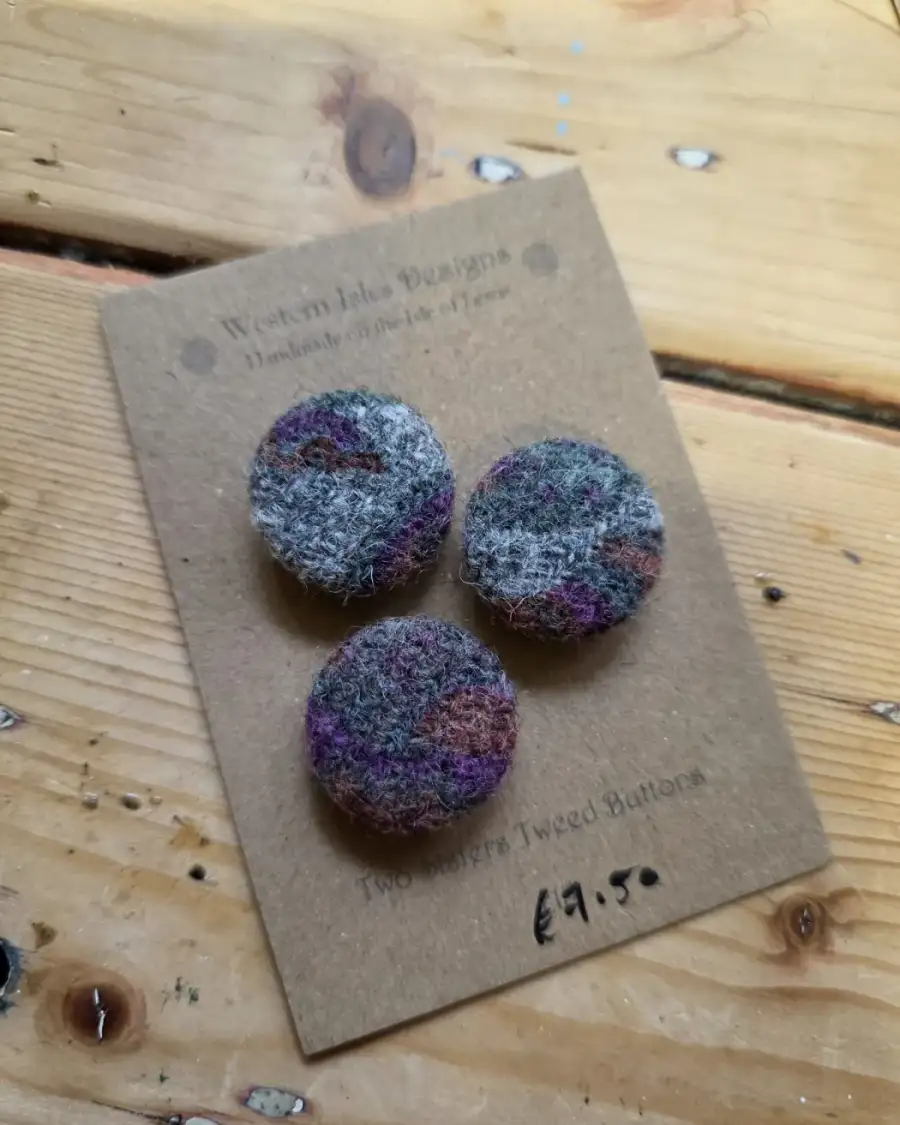Harris tweed buttons