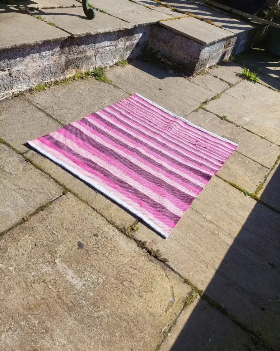 Handwoven pure cotton rug