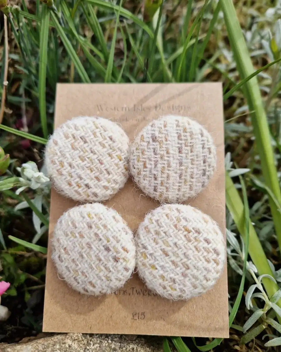 Two Sisters Tweed buttons