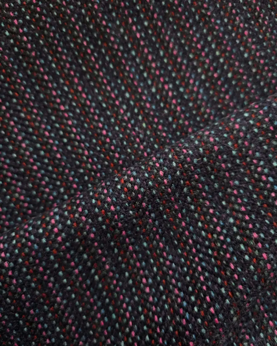 Two Sisters Tweed Fabric - navy retreat