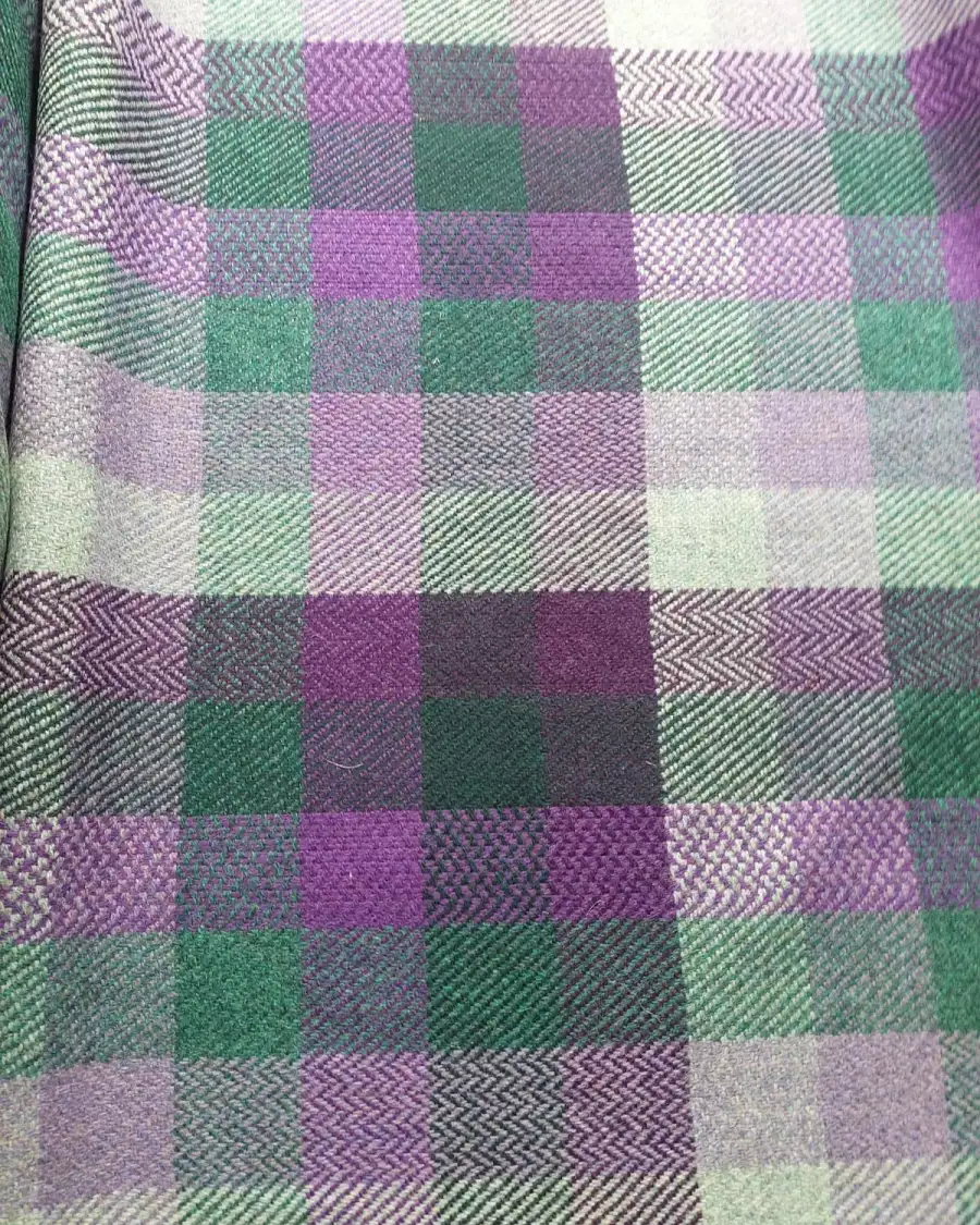 Three Sisters Tweed Fabric - thistle check