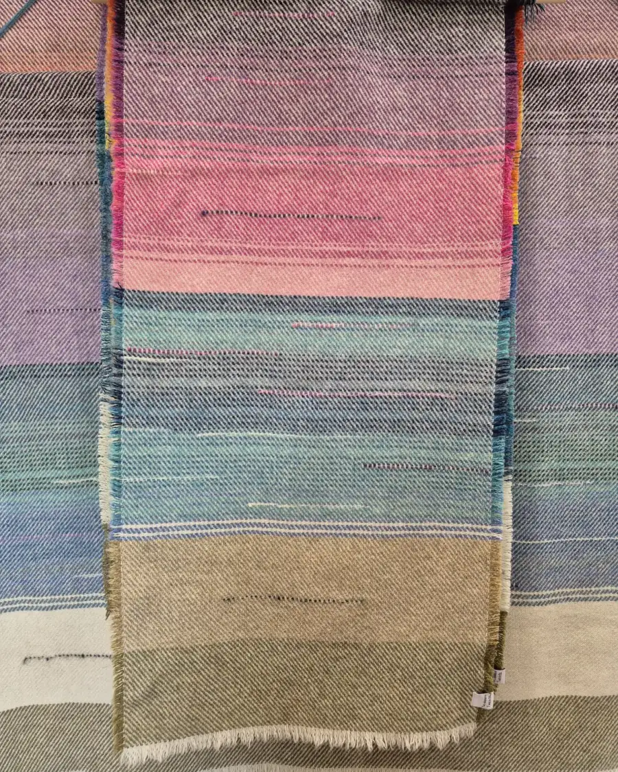 Three Sisters Tweeds landscape wall hanging